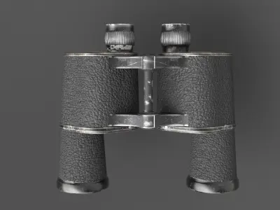 WWII Binoculars  Low-poly 3D model
