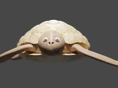 Turtle figurine Free low-poly 3D model
