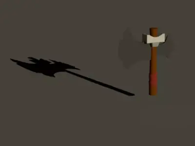 Axe for war Free low-poly 3D model