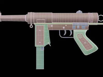Submachine gun Halcon ML63  3D model