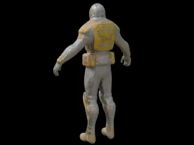 Sci fi Character Robot Low-poly 3D model