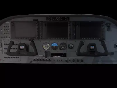 Cessna Caravan instrument panel  3D model