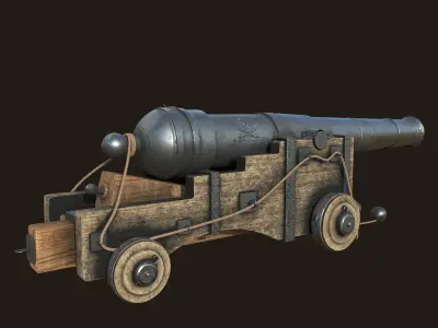 pirate cannon 3D model buy