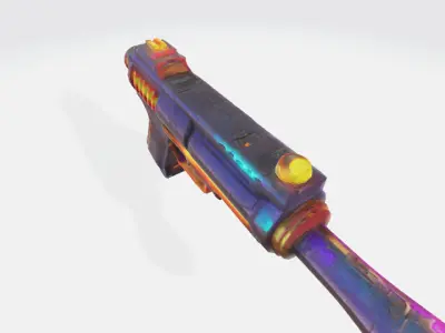 scifi pistol  Low-poly 3D model