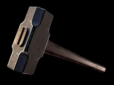 Hammer Low Poly 3D Model Low-poly 3D model