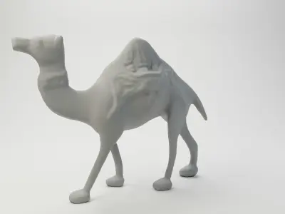 Antique Brass Camel Figurine from Oman 3d scan 3D model