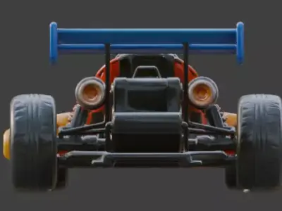 Stylized Sport Go-Kart 3D Model Low-poly 3D model