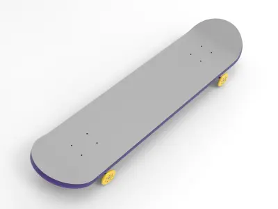 skateboard SolidWorks model 3D print model