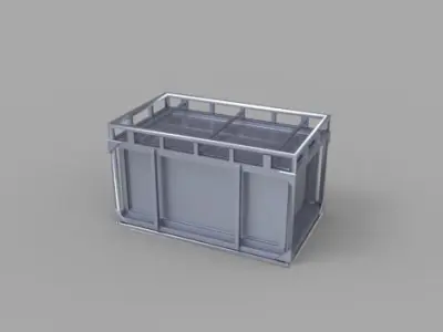 Container metal box 3D model purchase