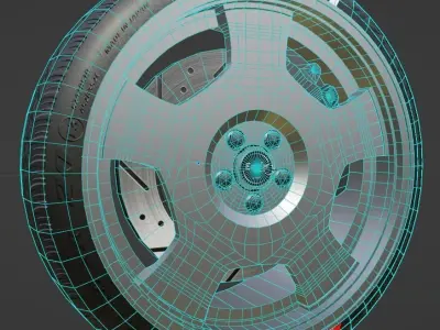 Work Lanvec Wheel Low-poly 3D model