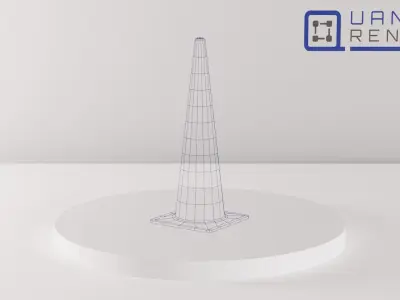 Traffic Cone 001 Low-poly 3D model