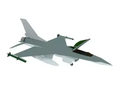 AIRCRAFT F16FIN 3D model