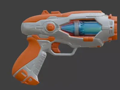 Stylized Sci-Fi Energy Blaster V04 Low-poly 3D model
