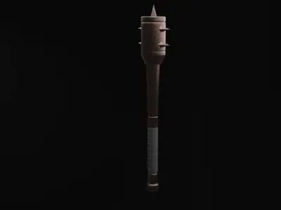 Battle mace - rust edition Low-poly 3D model