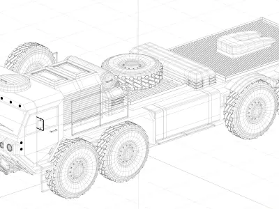 MIM 104 Patriot Air Defense Missile System HEMTT Truck 3D model