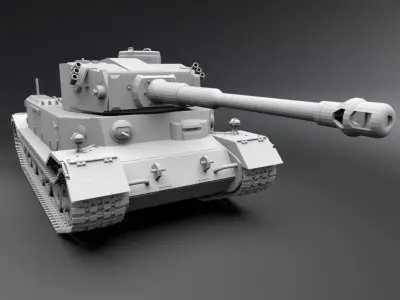 Vk 4501 Tiger Scale model 3D print model