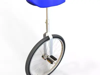 Unicycle Low-poly 3D model