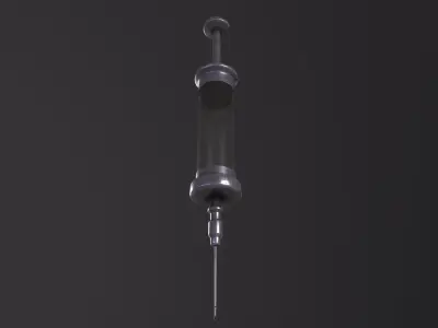 Syringe 3D Model Low-poly 3D model