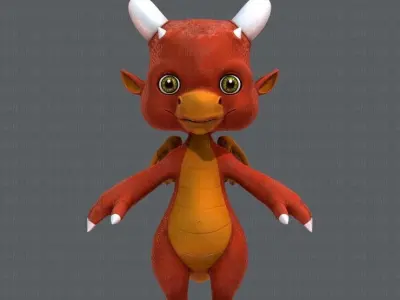 Dragon V01 Low-poly 3D model