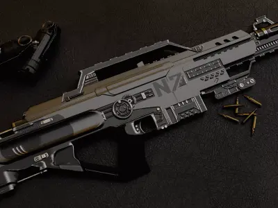 N7 RIFLE SILVER EDITION Free 3D model