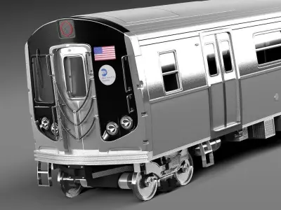 NYC Subway R160 3D model