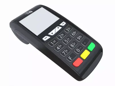 Universal Credit Card POS Terminal 02 3D model