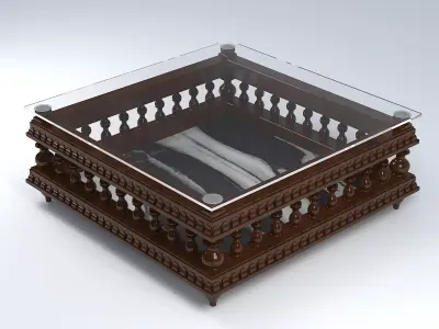ANTIQUE TRUNK TABLE 3D model