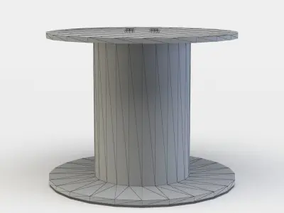 Cable drum Low-poly 3D model purchase