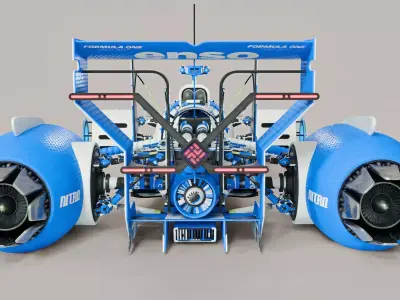 Sci-Fi Race Car 3D model