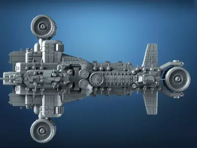 Ausmerzer Battle Ship 3D model
