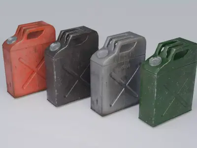 Jerrycan Low-poly 3D model