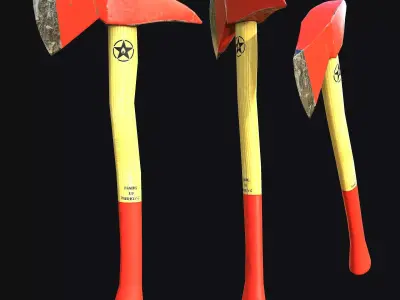 Fire Axe  Low-poly 3D model