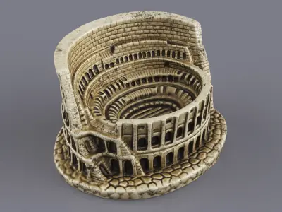  Decorative Plaster Colosseum Statue with Darkening 