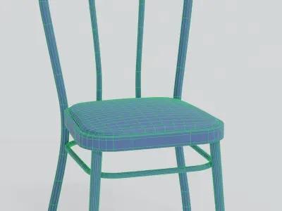 Antique bentwood chair Free low-poly 3D model