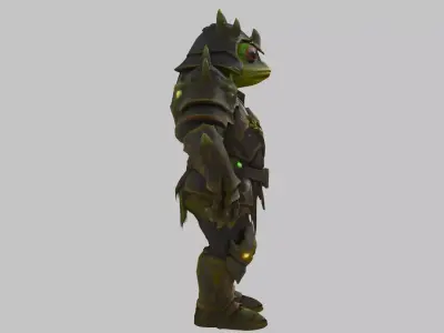 Amphibian Warlord Game Ready Model Low-poly 3D model