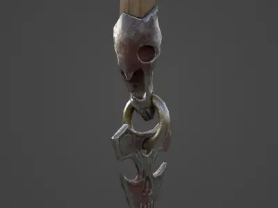 Bloody Axe - Gameready Asset Low-poly 3D model