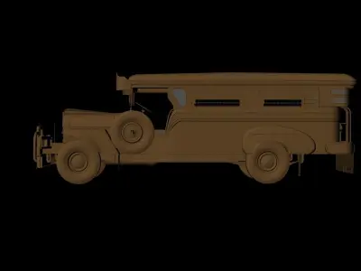Jeepney school bus 3D model