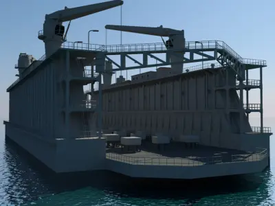 Floating Drydock 3D model purchase 3D model