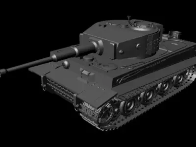 Tank tiger I 3D model