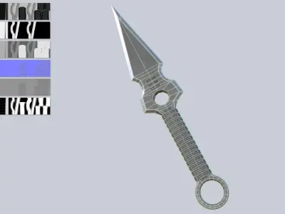 Kunai Low-poly 3D model get