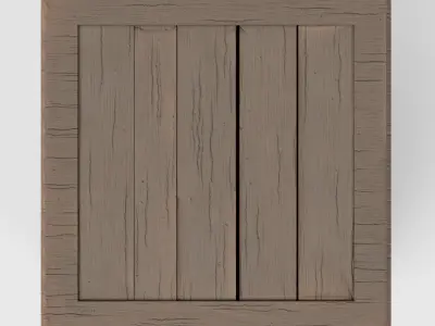 Simple Wood Box Low-poly 3D model