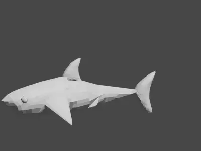 Shark origami 3D model