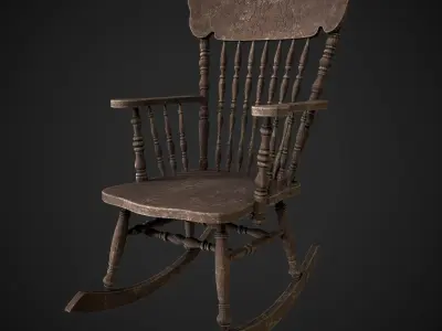 Vintage Rocking Chair 3D model