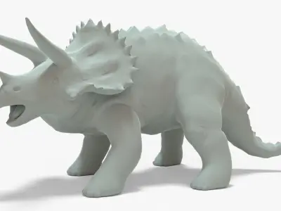 Triceratops Rigged Basemesh Low-poly 3D model