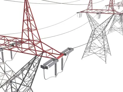 Electric Transmission Tower 3D model buy
