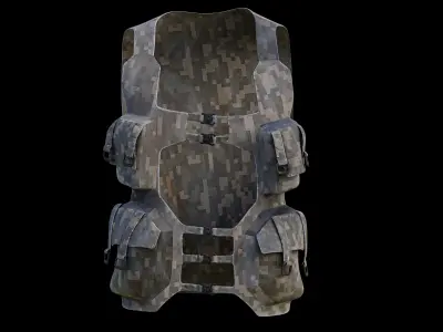 Tactical Vest 3D Model Low-poly 3D model