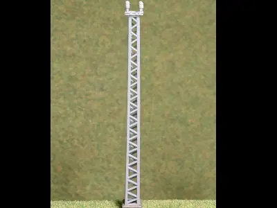 Openwork electric pole without lamp 1-87 resin 3D print model