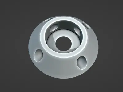 Tapered Circular Groove  Low-poly 3D model