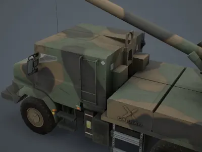 Caesar Artillery Nexter  Low-poly 3D model