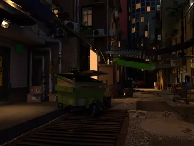 Game  Envirment 3D Game Design Low-poly 3D model